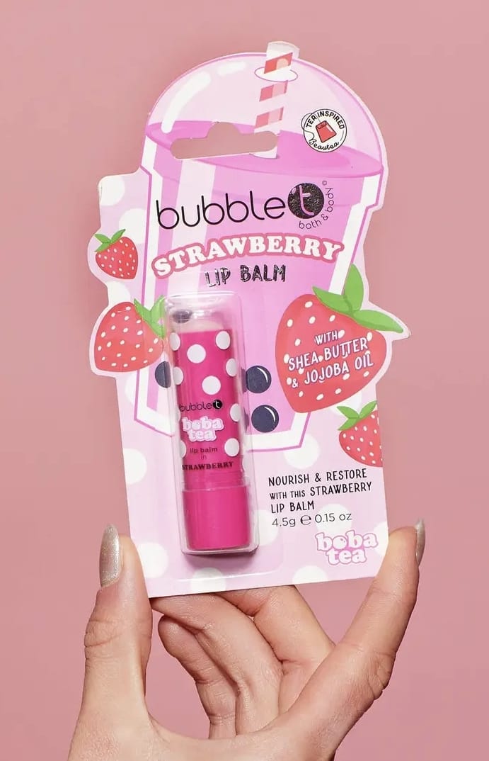Bubble T Strawberry lipbalsem