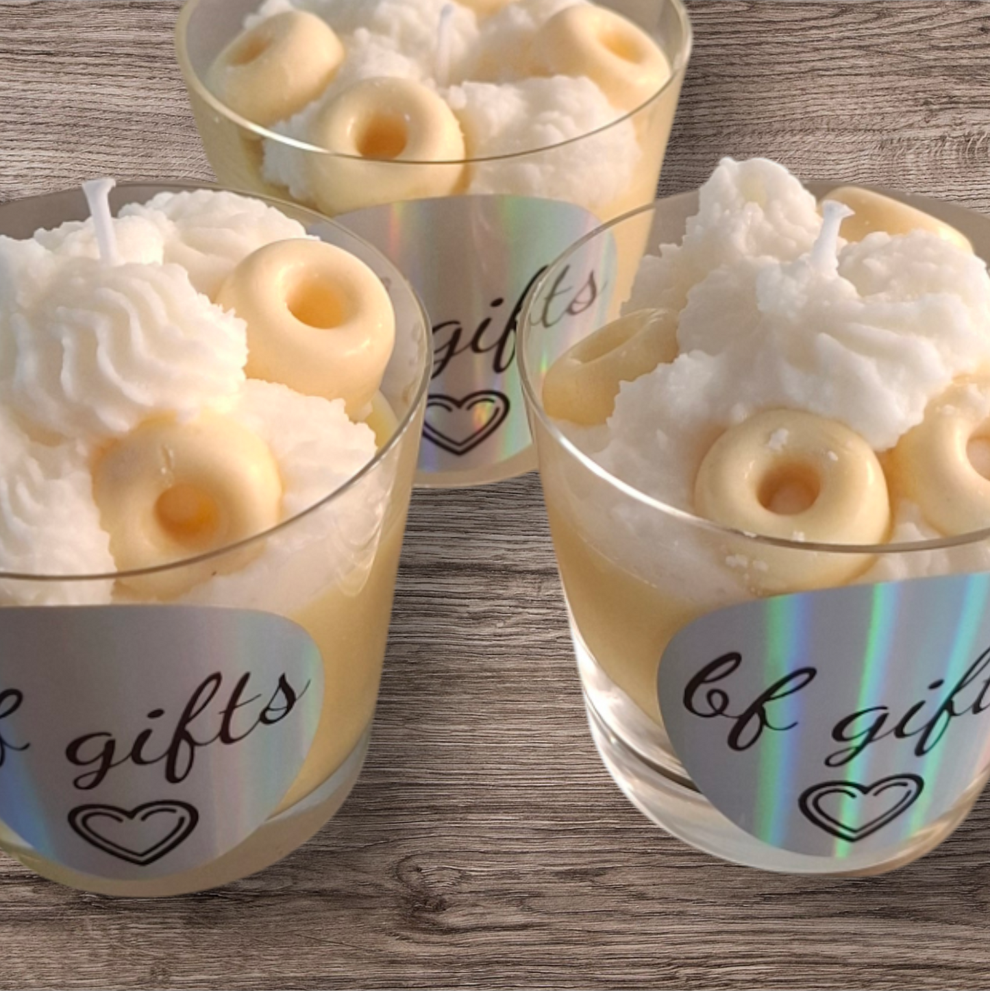 Donut mini kaars | Geel