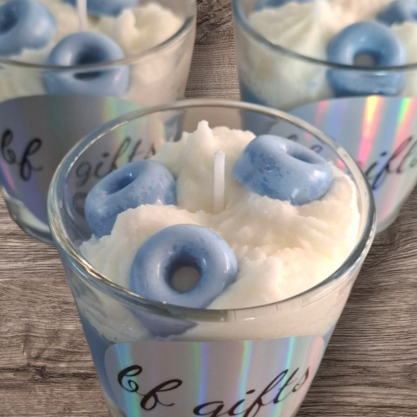 Donut mini kaars | Blauw