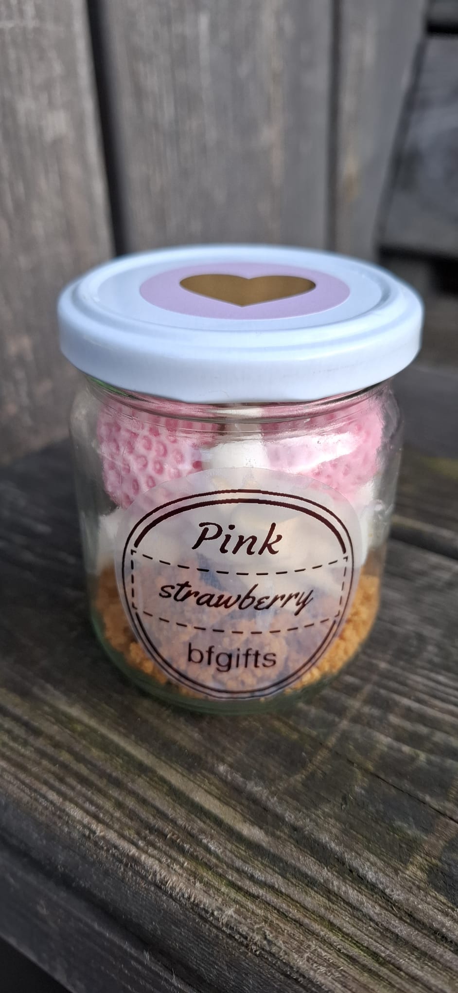 Pink Strawberry kaars